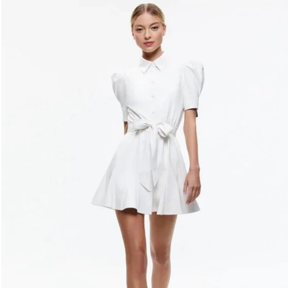 Alice + Olivia White Mini Dress - Picture 3 of 4